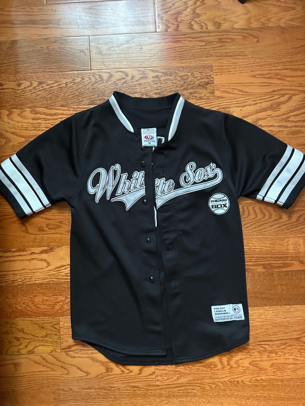 Chicago White Sox Kids Black Button-Up Jersey with White Trim